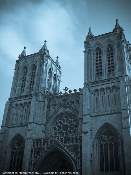 Two towers on the west front of Bristol Cathedral, Bristol, England, UK Picture Board by Mehul Patel