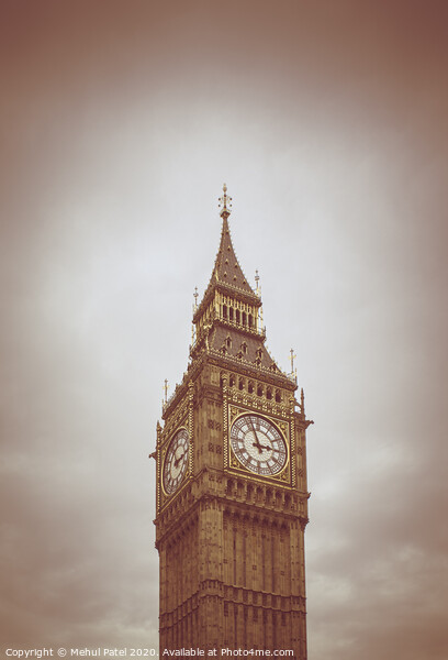 Toned image of Big Ben in Westminster - London Picture Board by Mehul Patel