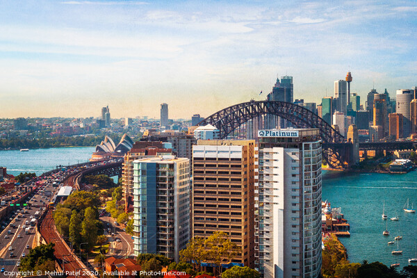 Sydney Harbour view from North Sydney, Sydney, New South Wales, Australia Picture Board by Mehul Patel