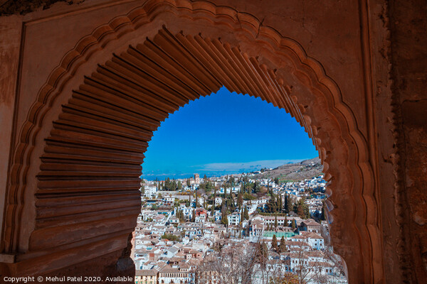 View of Granada from the Alhambra Palace - Spain Picture Board by Mehul Patel