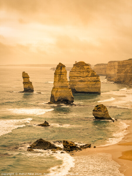 Twelve Apostles cliffs by the Great Ocean Road, Victoria, Australia Picture Board by Mehul Patel