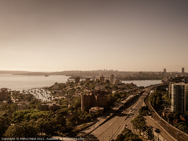 Early morning Sydney Harbour view from North Sydney, New South Wales, Australia Picture Board by Mehul Patel