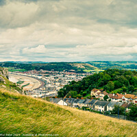 Buy canvas prints of View of Llandudno from Great Orme Country Park, Llandudno, Conwy by Mehul Patel