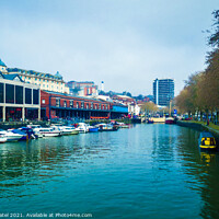 Buy canvas prints of Waterfront in Bristol City Centre, Bristol, Gloucestershire, England, UK by Mehul Patel