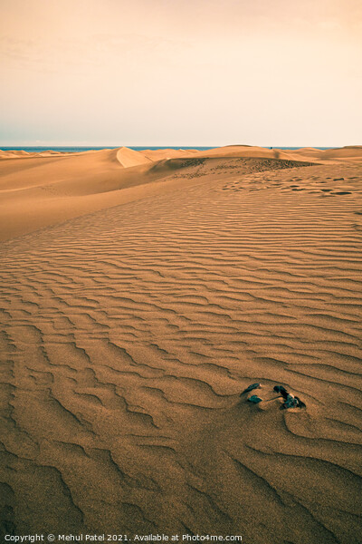 Layers of sand and footprints  on the dunes of Maspalomas, Gran Canaria, Canary Islands, Spain Picture Board by Mehul Patel