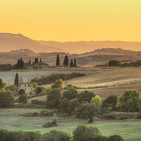 Buy canvas prints of Typical Tuscany view at sunset by Steve Adams