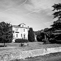 Buy canvas prints of Bury Knowle House in black and white by Hayley Jewell
