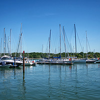 Buy canvas prints of River Hamble Boats by Hayley Jewell
