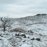 Buy canvas prints of Roman Hill Fort Covered in Snow by Elliott Griffiths