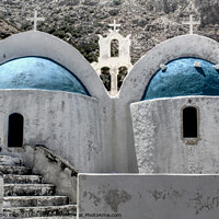 Buy canvas prints of The White chapel at Santorini by Alessandro Ricardo Uva
