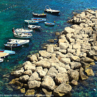 Buy canvas prints of Small Boats at Amalfi Coast - Conca dei Marini bea by Alessandro Ricardo Uva