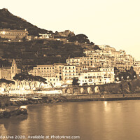 Buy canvas prints of Amalfi in Black and white - Italy by Alessandro Ricardo Uva