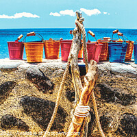 Buy canvas prints of Small Buckets - Santorini by Alessandro Ricardo Uva