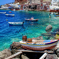 Buy canvas prints of Santorini old port by Alessandro Ricardo Uva