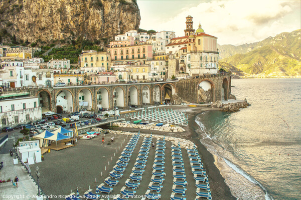 Amalfi Coast - Atrani Village Picture Board by Alessandro Ricardo Uva
