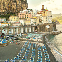 Buy canvas prints of Amalfi Coast - Atrani Village by Alessandro Ricardo Uva