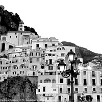 Buy canvas prints of Amalfi in Black and white by Alessandro Ricardo Uva