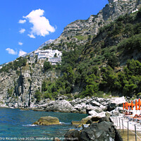 Buy canvas prints of Praiano Beach - Amalfi coast by Alessandro Ricardo Uva