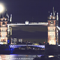 Buy canvas prints of Tower Bridge at Night by Alessandro Ricardo Uva