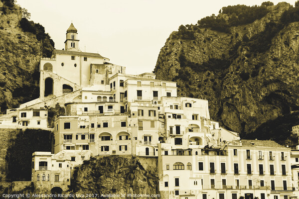 Amalfi Village - Italy Picture Board by Alessandro Ricardo Uva