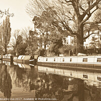 Buy canvas prints of Vintage London canals by Alessandro Ricardo Uva