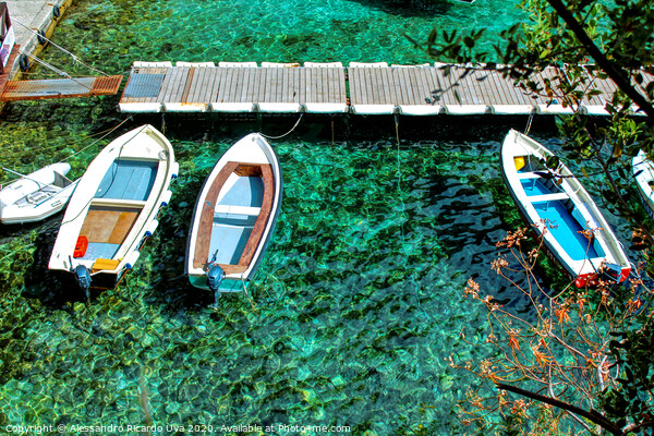 Wooden Boats - Amalfi Coast Picture Board by Alessandro Ricardo Uva