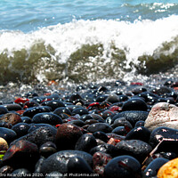 Buy canvas prints of Black Beach - Santorini by Alessandro Ricardo Uva