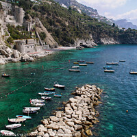 Buy canvas prints of Conca dei Marini Beach - Amalfi  by Alessandro Ricardo Uva