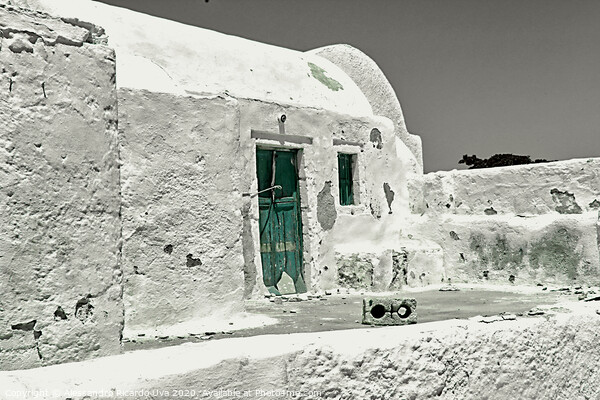 The green door - Santorini Picture Board by Alessandro Ricardo Uva
