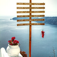 Buy canvas prints of Weather station at Santorini - Imerovigli by Alessandro Ricardo Uva