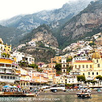 Buy canvas prints of Positano Panoramic view by Alessandro Ricardo Uva