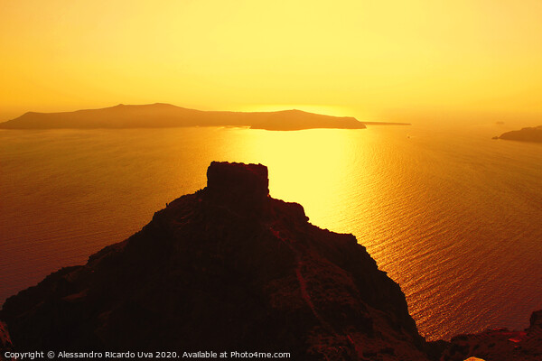 Amazing santorini sunset - Greece Picture Board by Alessandro Ricardo Uva