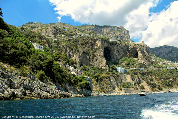 Mountain and sea at amalfi coast Picture Board by Alessandro Ricardo Uva