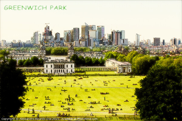 Greenwich Park - London Picture Board by Alessandro Ricardo Uva