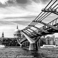 Buy canvas prints of London Cityscape - Millennium Footbridge by Alessandro Ricardo Uva