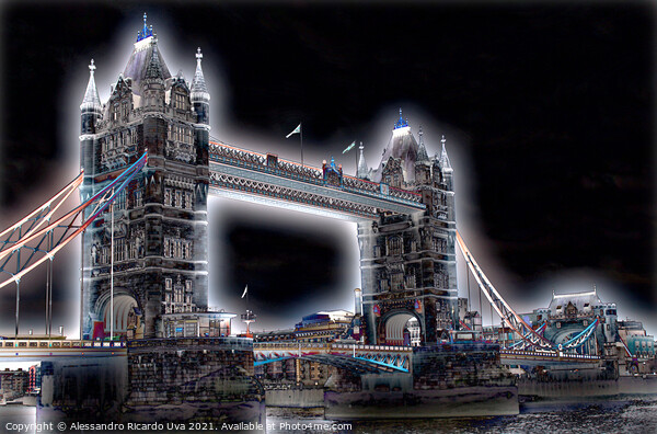 London Tower Bridge Picture Board by Alessandro Ricardo Uva