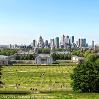 Buy canvas prints of Greenwich Park - London skyline by Alessandro Ricardo Uva