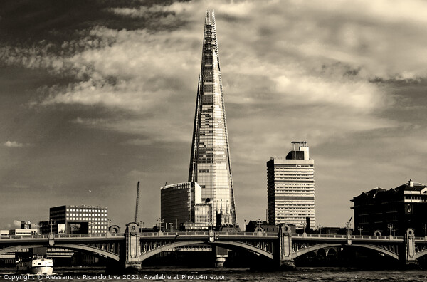 The Shard - London Cityscape  Picture Board by Alessandro Ricardo Uva