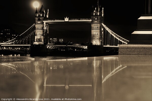 London Tower Bridge Picture Board by Alessandro Ricardo Uva
