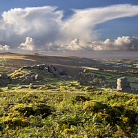 Buy canvas prints of View of Bell Tor in Dartmoor National Park by Richard GarveyWilliams