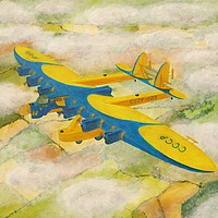 Buy canvas prints of Kalinin K-7 of 1932 in flight by Steve Boston