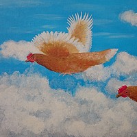 Buy canvas prints of Chicken Squadron by Steve Boston