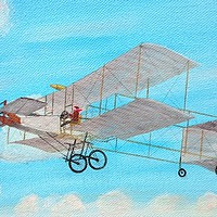 Buy canvas prints of 1908 Farman-Voisin Biplane by Steve Boston
