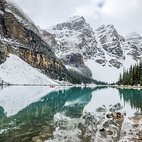 Buy canvas prints of Moraine Lake, Banff National Park, Canada. by Brenda Belcher