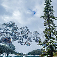 Buy canvas prints of Moraine Lake, Banff National Park by Brenda Belcher