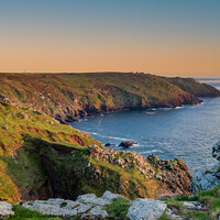 Buy canvas prints of Sunset on Cornish coast by Brenda Belcher