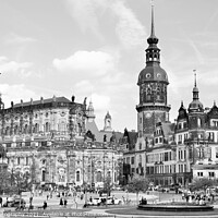 Buy canvas prints of Dresden Castle and old town palaces  by M. J. Photography