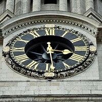Buy canvas prints of The front clock of St Paul's Cathedral by M. J. Photography