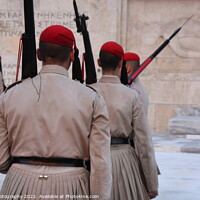 Buy canvas prints of Greek soldiers - Evzoni in Athens by M. J. Photography