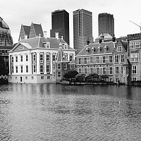 Buy canvas prints of The Hague's Binnenhof with the Hofvijver  by M. J. Photography